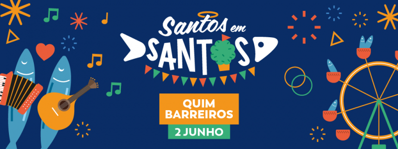 Quim Barreiros no Santos em Santos