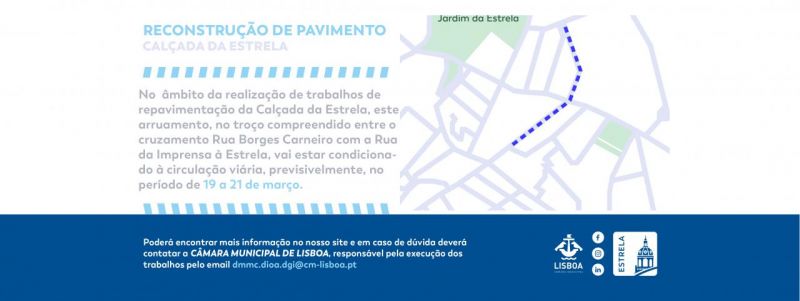 Reconstrução de Pavimento Calçada da Estrela - Atualização
