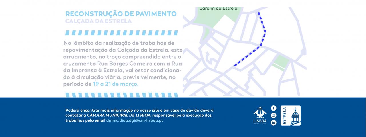 Reconstrução de Pavimento Calçada da Estrela - Atualização