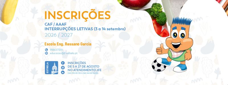 Inscri&ccedil;&otilde;es CAF/AAAF e Refei&ccedil;&otilde;es Escolares